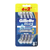 Gillette Blue 3 Comfort 3-blade Shaving Razor 6+2pcs